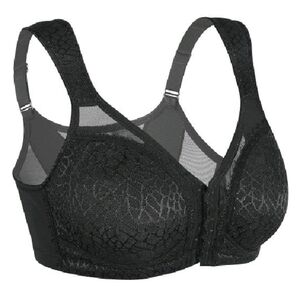 Black Front Closure Wireless Bra
